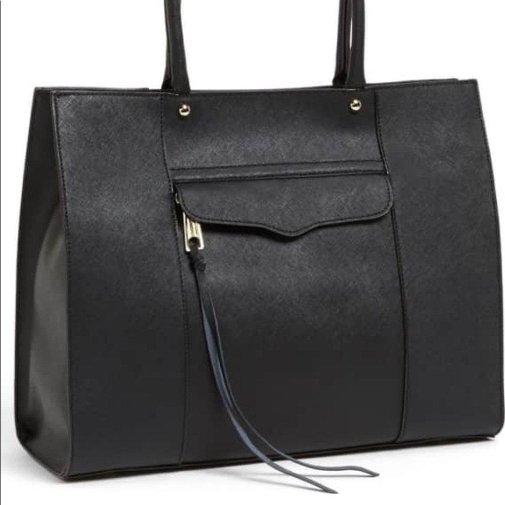 Rebecca Minkoff genuine leather navy tote